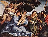 Lorenzo Lotto Madonna and Child with Saints and an Angel painting